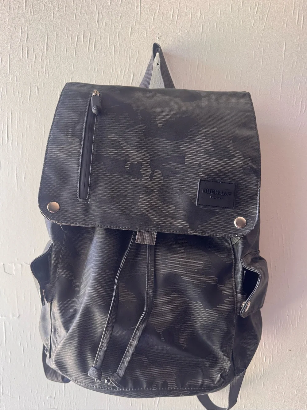 Duchamp Men's Camo Roll-Top Backpack - Black/Gray